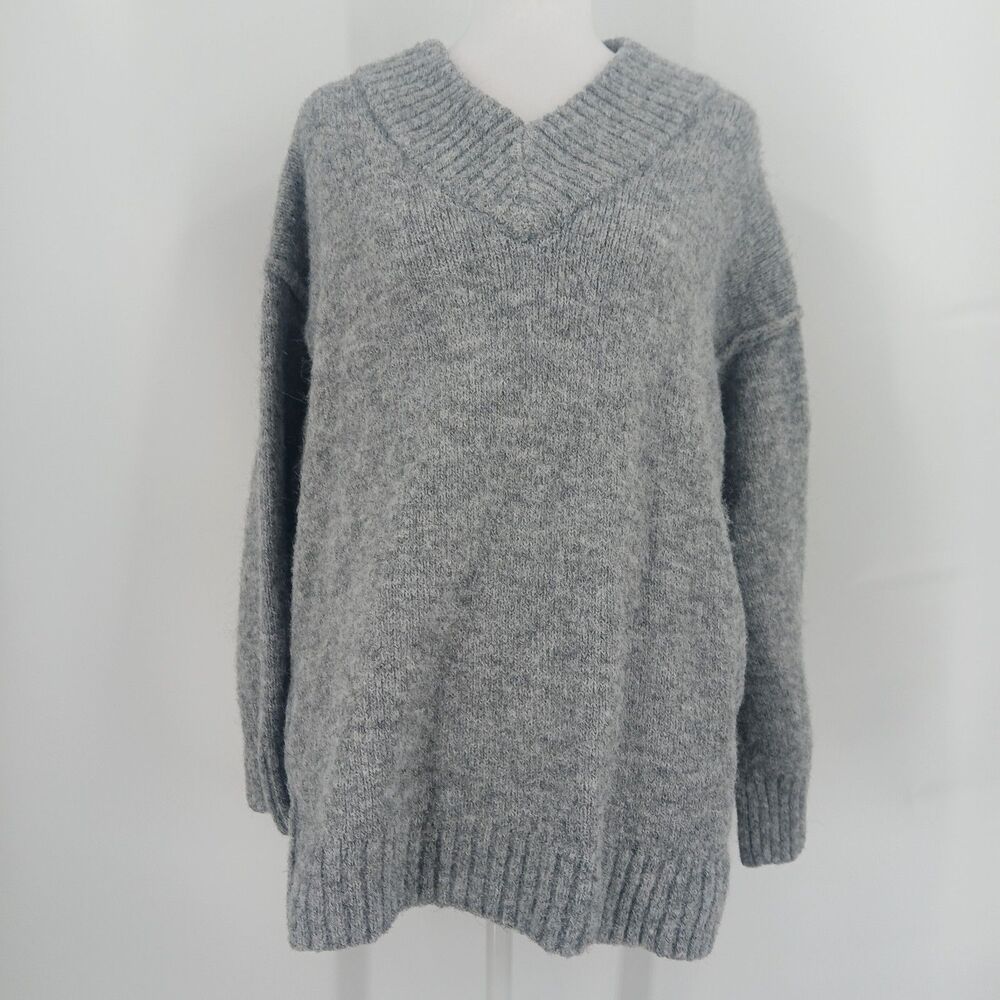 Wild Fable Grey Cozy Knit Long Sleeve Pullover Sweater Size S